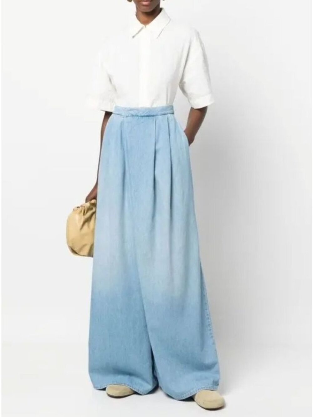 Closed Pleated Wide Leg Zola Denim Pants size 30 Crossover jeans Organic Cotton